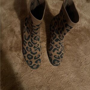 Leopard Print “Sock” Women's Boots